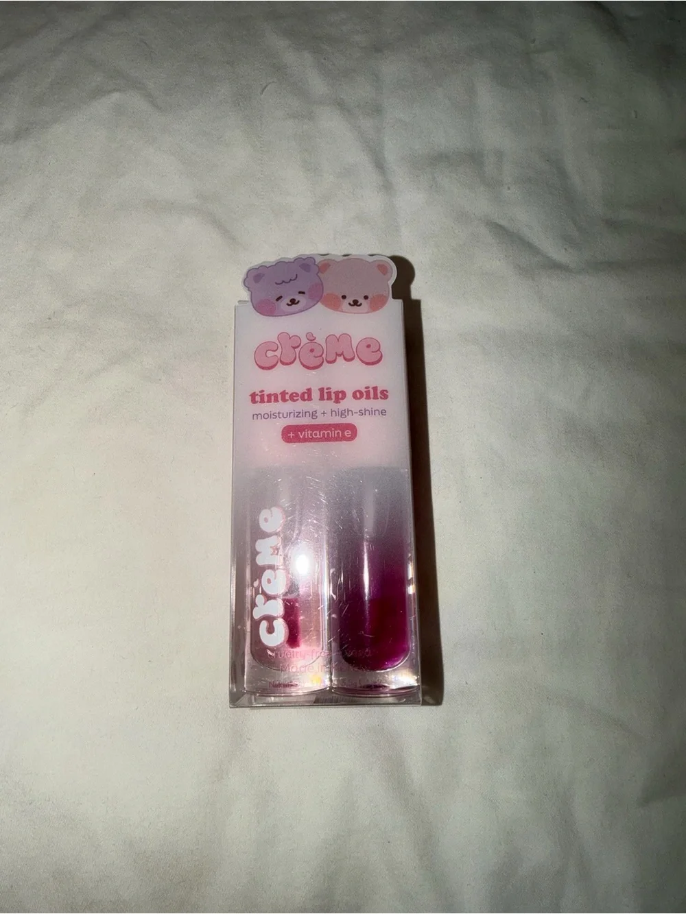 Crème Tinted Lip Oils Duo — Pink & Purple Hydrating Shine